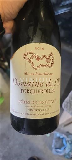 Provence Côtes de Provence Domaine L'Ile 2016