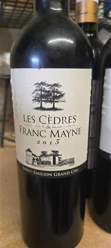 Bordeaux Saint-Émilion Grand Cru Franc Mayne Les Cèdres 2013
