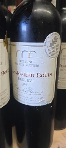 Provence Côtes-de-Provence Domaine Bouisse-Matteri Jean-Joseph Bouis Réserve 2014