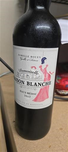 Bordeaux Haut-Médoc Famille Bouey Demoiselle de Maison Blanche 2012