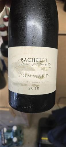 Burgundi Pommard Bachelet 2010