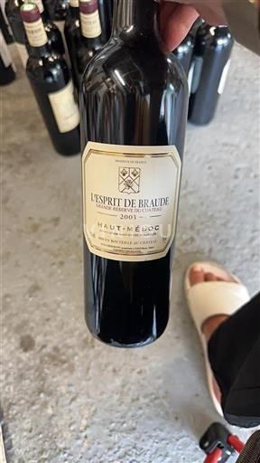 Bordeaux Haut-Médoc Esprit de Braude Grande Réserve du Château 2003