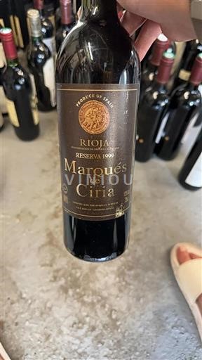 La Rioja Rioja Marqués de Ciria Reserva 1999