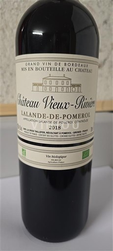 Bordeaux Lalande-de-Pomerol Château Vieux-Rivière 2018