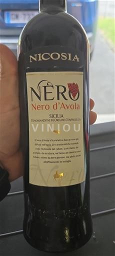 Sicilia Sicily Nicosia Nero d'Avola 2017