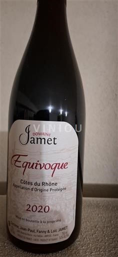Vallée du Rhône Côtes-du-rhône Domaine Jamet Equivoque 2020