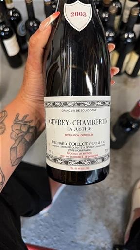 Borgonha Gevrey-chambertin Premier Cru Bernard Coillot Père & Fils La Justice 2003