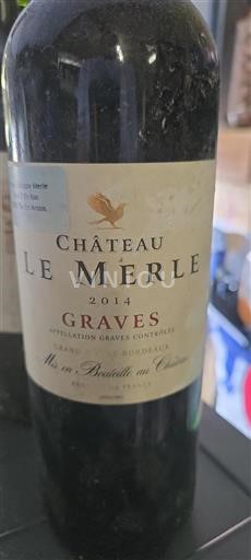 Bordeaux Graves Château Le Merle 2014