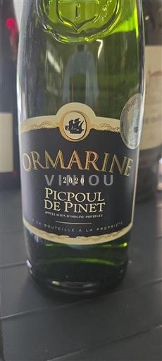 Langvedok Picpoul-de-Pinet Ormari 2020