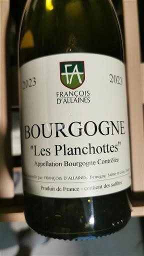 Burgundi Bourgogne François Allaines Les Planchottes 2023