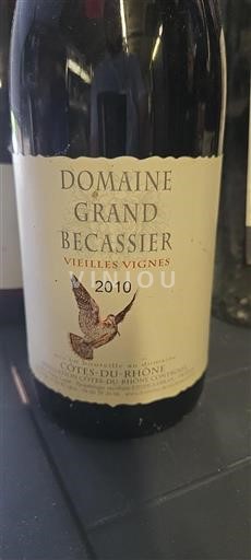 Vallée du Rhône Côtes-du-rhône Domaine Grand Bécassier Vieilles Vignes 2010