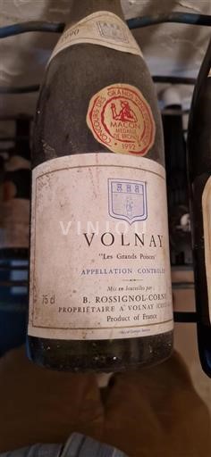 Borgonha Volnay B. Rossignol-Cornu Les Grands Poisots 1990