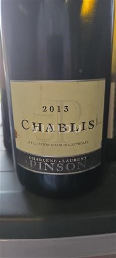 Borgoña Chablis Charlène et Laurent Pinson 2013