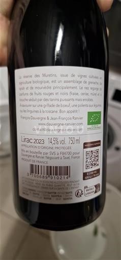 Rhône-dalen Lirac Dauvergne et Ranvier La réserve des Muretins 2023