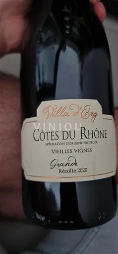 Rhônedalen Côtes du Rhône Villa Erg Vieilles Vignes Grande 2020