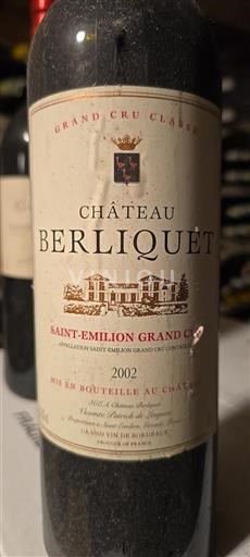 Bordéus Saint-Émilion Grand Cru Grand Cru Château Berliquet 2002
