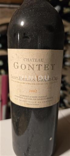 Bordeaux Saint-Émilion Grand Cru Gontey 2002