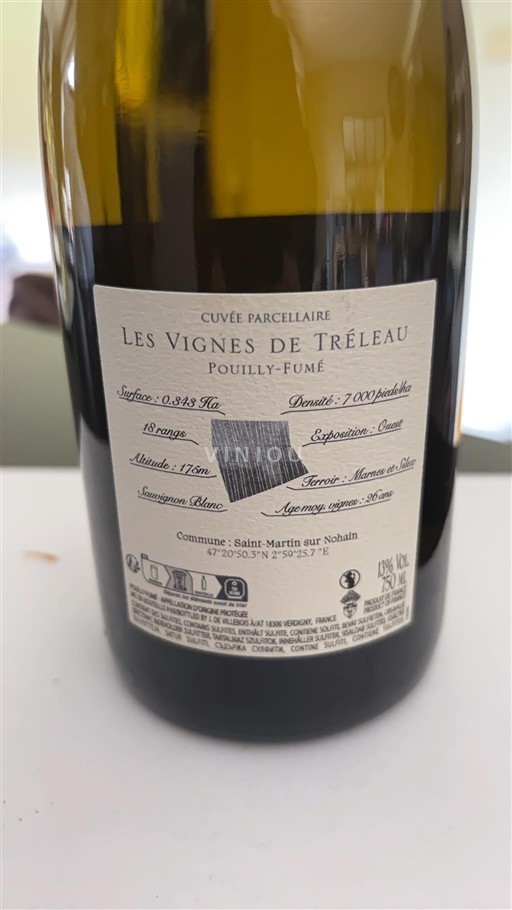 Valle del Loira Pouilly-fumé J. de Villebois Les Vignes de Trieu 2022