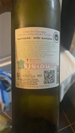 South West Côtes de Gascogne Maison Fontan 2022