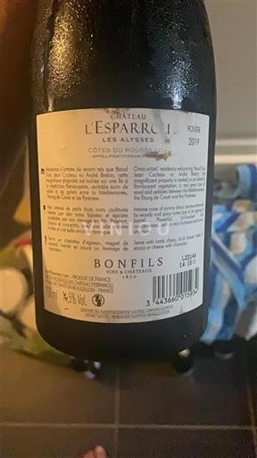 Roussillon Côtes-du-Roussillon Château L'Esparrou Les Alysses 2019