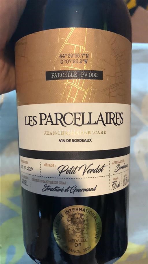 Bordeaux Jean-Christophe Icard Les Parcellaires 2021
