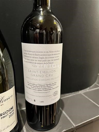 Burdeos Saint-Émilion Gran Cru Grand Cru Mangot Sin añada