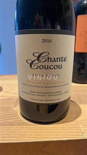 Lounais-Ranska Côtes-du-Marmandais Élian Da Ros Chante Coucou 2016