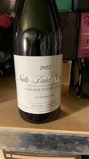 Burgundija Nuits-Saint-Georges Frédéric Esmonin Les Hauts Pruliers 2022