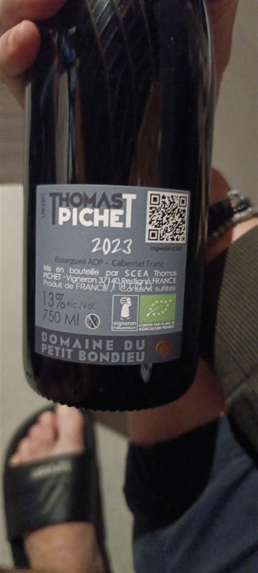 Valle del Loira Bourgueil Domaine Petit Bondieu Thomas Pichet 2023