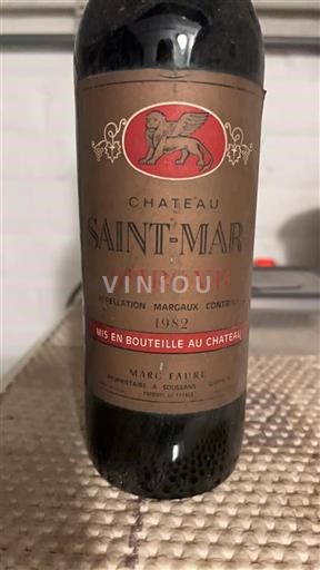 Bordeaux Margaux Château Saint-Mar 1982