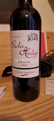 Bordeaux Graves Courbin Héritage Adrien 2018