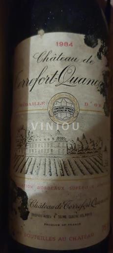 Bordeaux Bordeaux Supérieur Château Terrefort-Quancard 1984