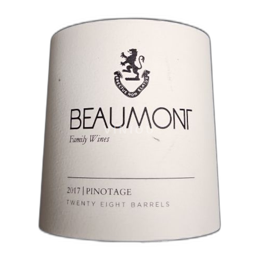 Côte sud du Cap Walker Bay Beaumont Pinotage 2017