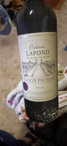 Burdeos Canon-Fronsac Château Lafond les Joualles 2019
