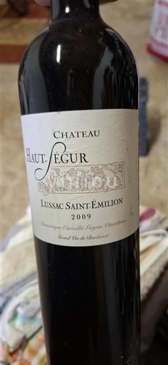 Bordeaux Lussac-saint-émilion Château Haut-Ségur 2009