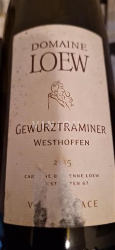 Alsazia Gewürztraminer Grand Cru Domaine Loew Westhoffen 2015