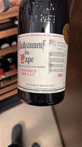 Valle del Rodano Châteauneuf-du-Pape Vignoble Abeille 2003