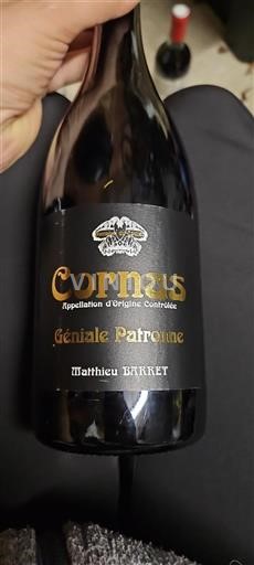 Valle del Rodano Cornas Matthieu Barret Géniale Patronne 2019
