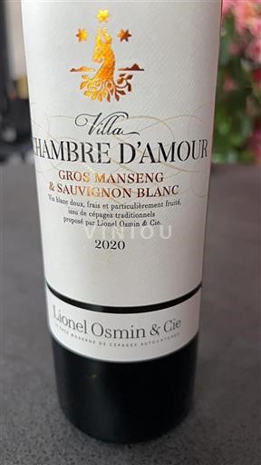 South West Côtes de Gascogne Lionel Osmin & Cie Villa Chambre d'Amour 2020