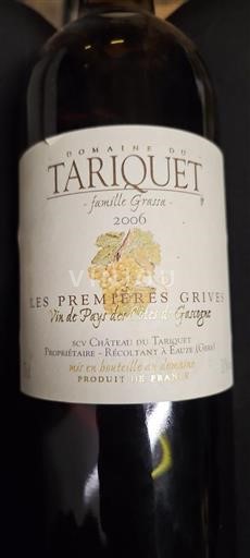 Sydväst Côtes de Gascogne Domaine Tariquet Les Premières Grives 2006