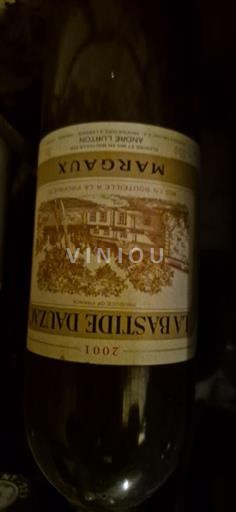 Bordeaux Margaux La Bastide Dauzac 2001