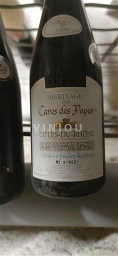 Rona dolina Côtes-du-Rhône Caves des Papes HERITAGE 1998