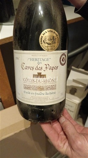 Rona dolina Côtes-du-Rhône Caves des Papes HERITAGE 1998