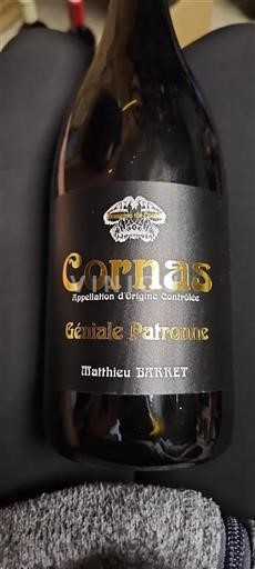 Valle del Rodano Cornas Matthieu Barret Géniale Patronne 2022