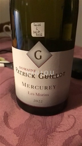 Bourgogne Mercurey Domaine Patrick Guillot Les Morins 2022
