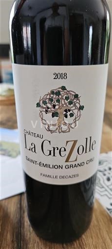 Vin Rouge sec La Grezolle 2018 France Bordeaux Saint-Émilion Grand Cru AOC Grand Cru