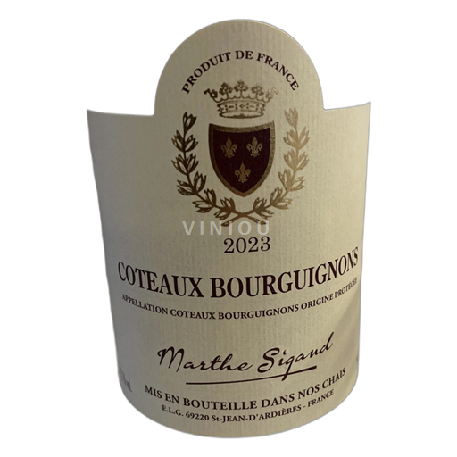 Burgundy Coteaux Bourguignons Marthe Sigand 2023