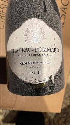 Borgoña Pommard Château Pommard Clos Marey-Monge 2010