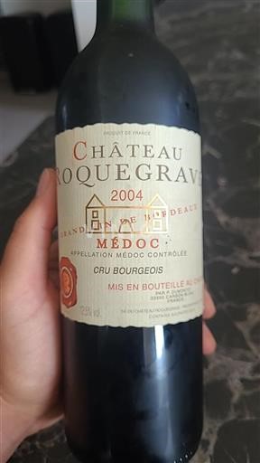 Bordéus Médoc Cru Bourgeois Château Roquegrave 2004