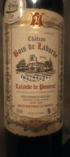 Bordeaux Lalande-de-Pomerol Château Bois de Laborde 2015